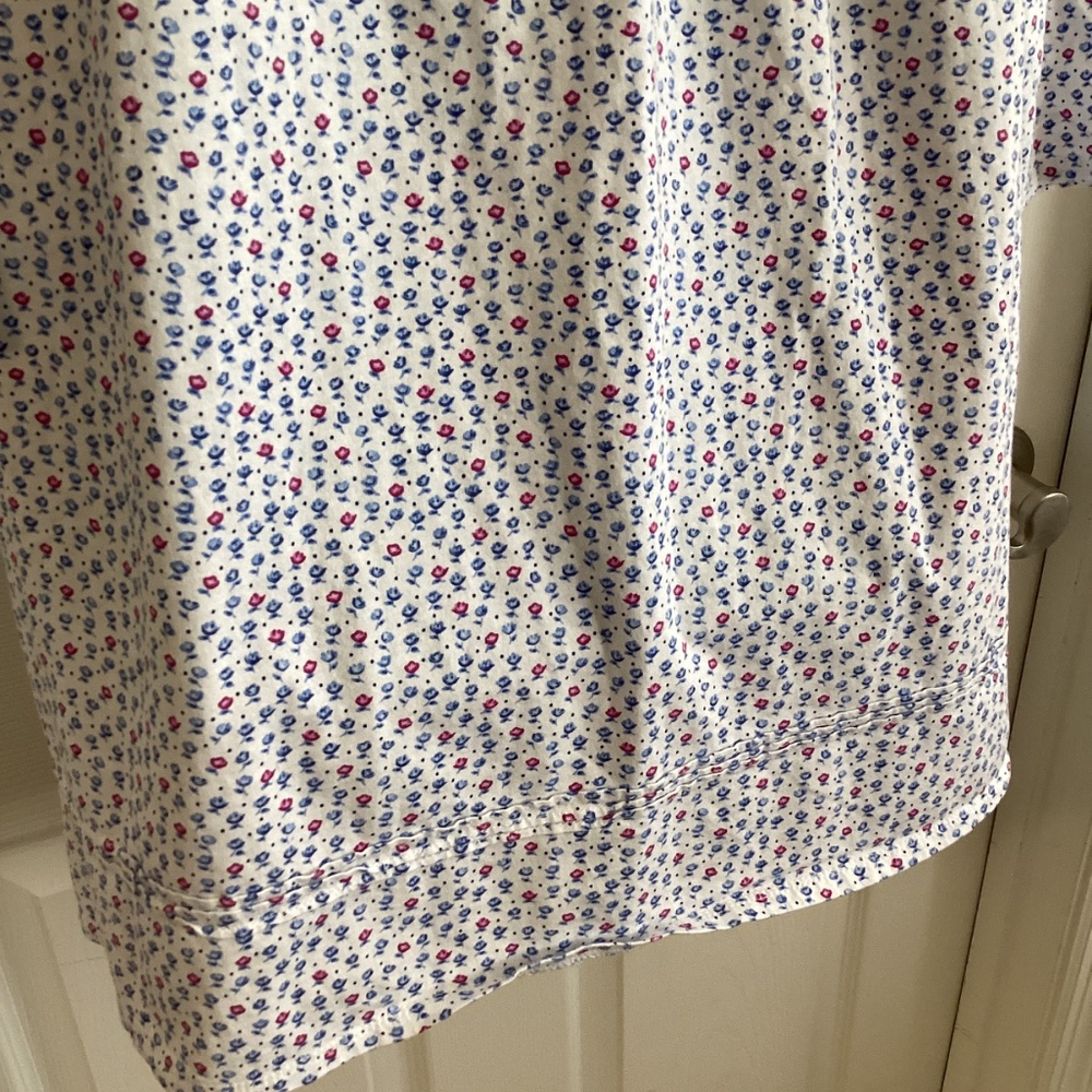 Eileen West Floral Nightgown - White and Blue - Picture 6 of 11